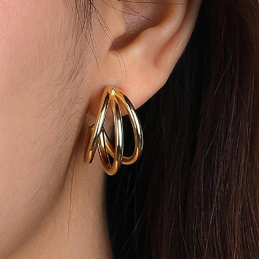 Earrings - Western Triple Hoops